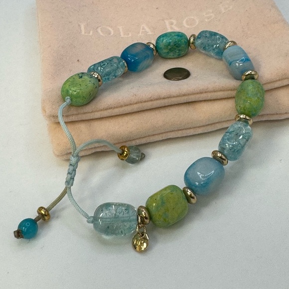 Lola Rose multicolored adjustable length bracelet with green and blue hues - Picture 4 of 11